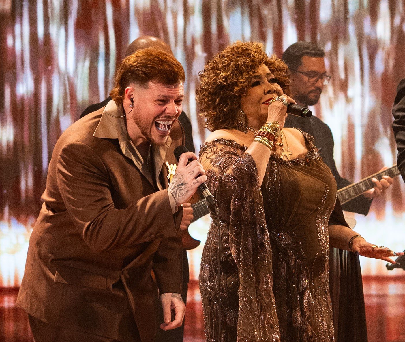 Alcione grava álbum em show para convidados na cidade do Rio de Janeiro (RJ) com a participação de Alcione — Foto: Romulo Guimaraes/ CS Eventos / Divulgação